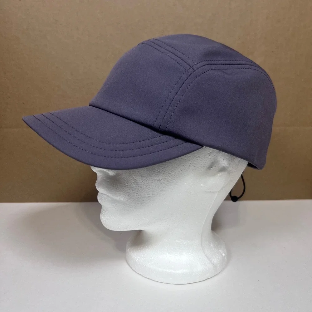 Athleta Purple 5-Panel Running Hat Adjustable Bungee Back Athletic Cap One Size